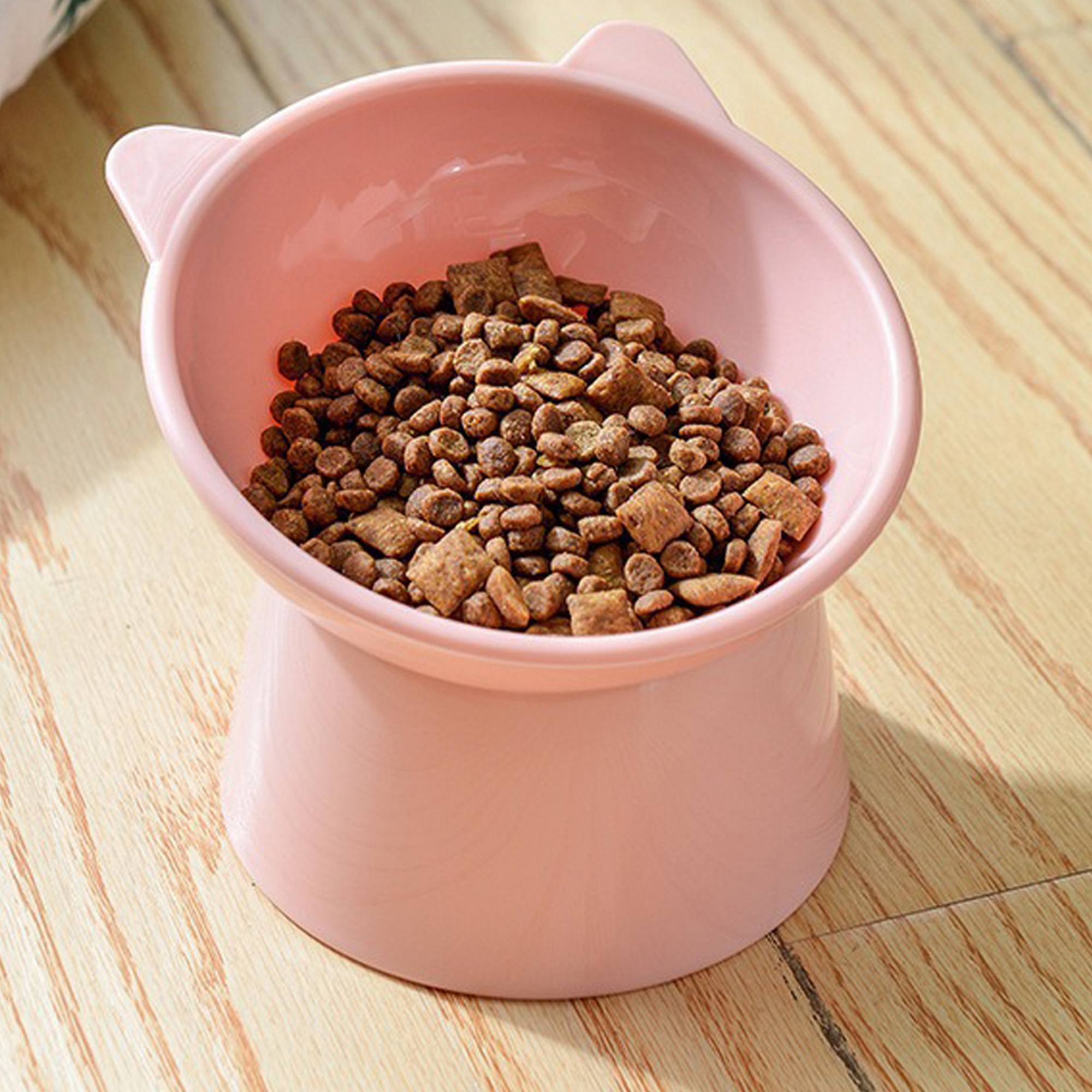 Pp Plastic Pet Cat High Foot Neck Guard Oblique Bowl 7
