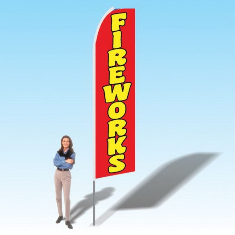 15FT Fireworks Red Advertising Banner Flag 2