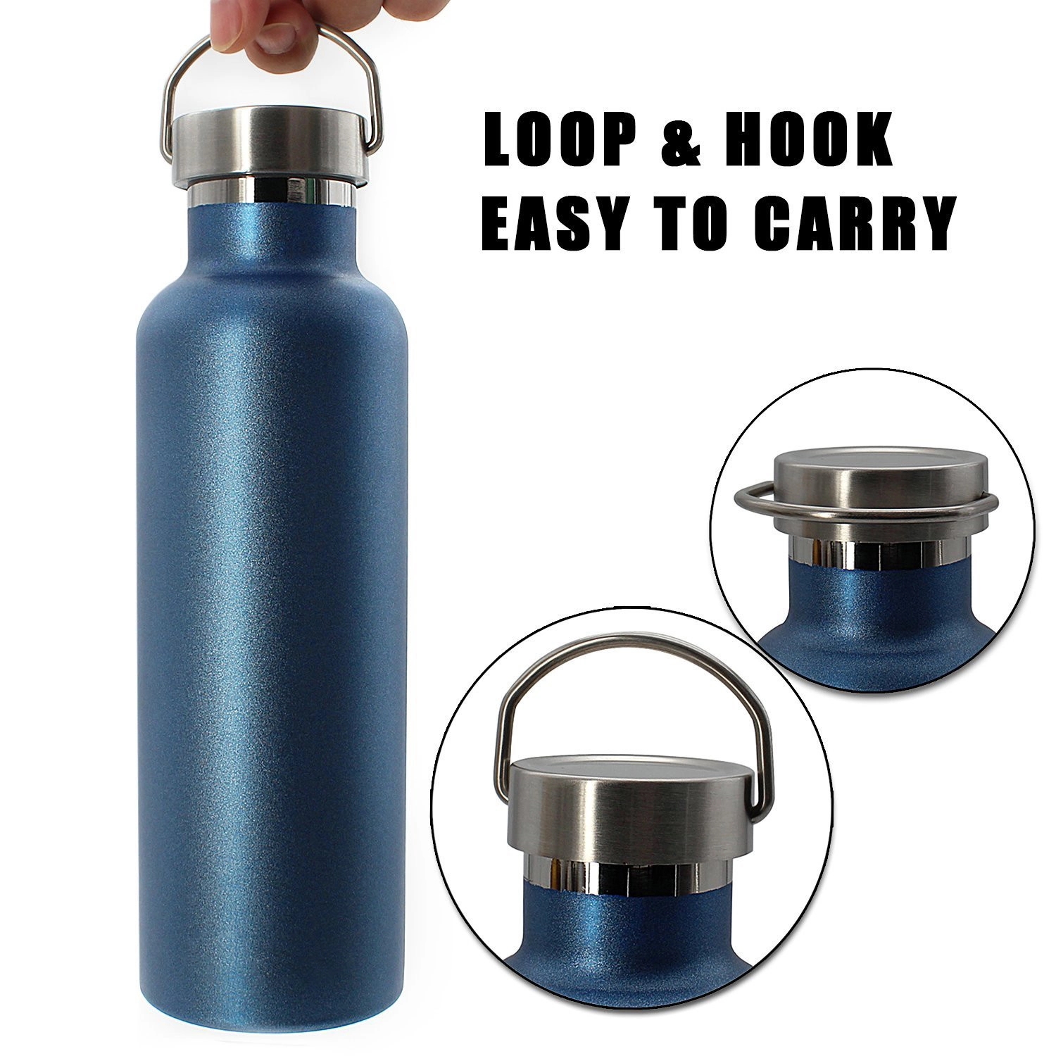 16 oz Single Walled Stainless Steel Sports Water Bottle 5