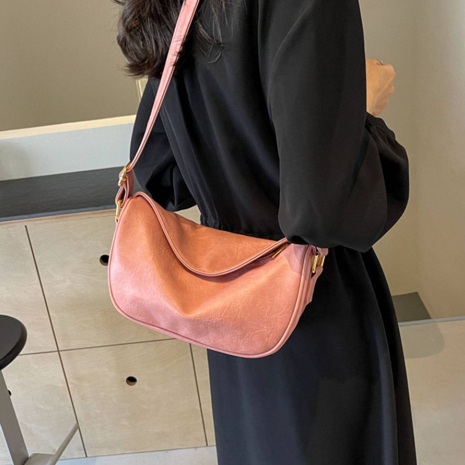 Women's Adjustable PU Leather Crossbody Bag 8