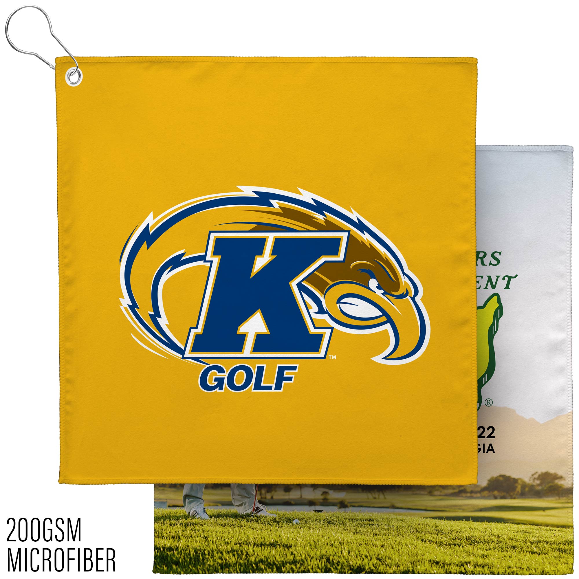 12x12 Sublimated Golf Towel w/Grommet 200GSM 4