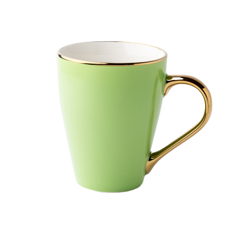 12 oz. Advertising Golden Handle Ceramic Mugs for Coffee Tea 8