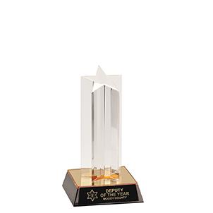 Acrylic 7" Star column with Gold/Black base 2