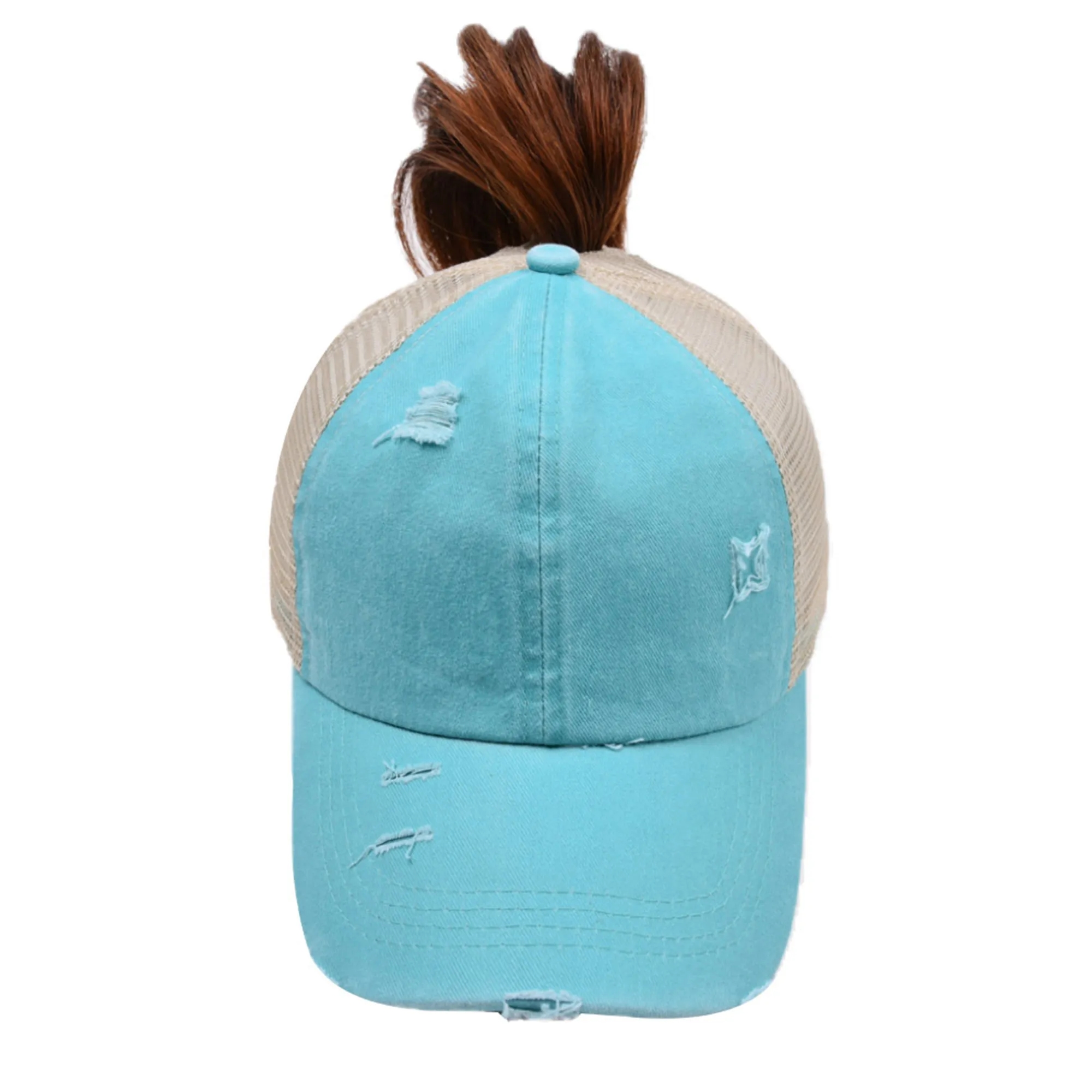Grils Ponytail Messy Buns Ponycaps Baseball Cap 9