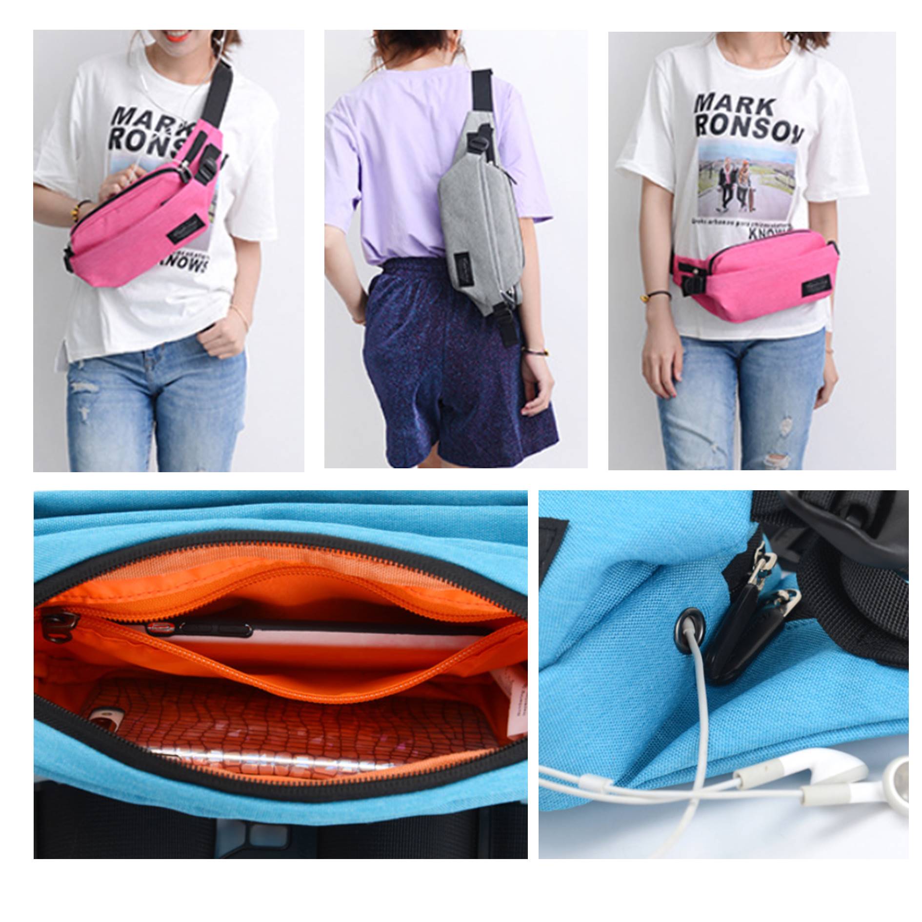 Outdoor Leisure Sports Earphone Waist Bag 2