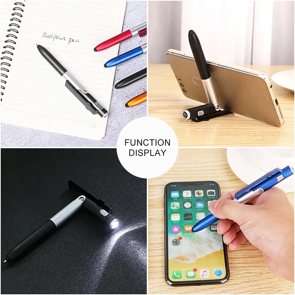 LED Phone Holder Touch Screen Capacitive Ballpoint Pens 4