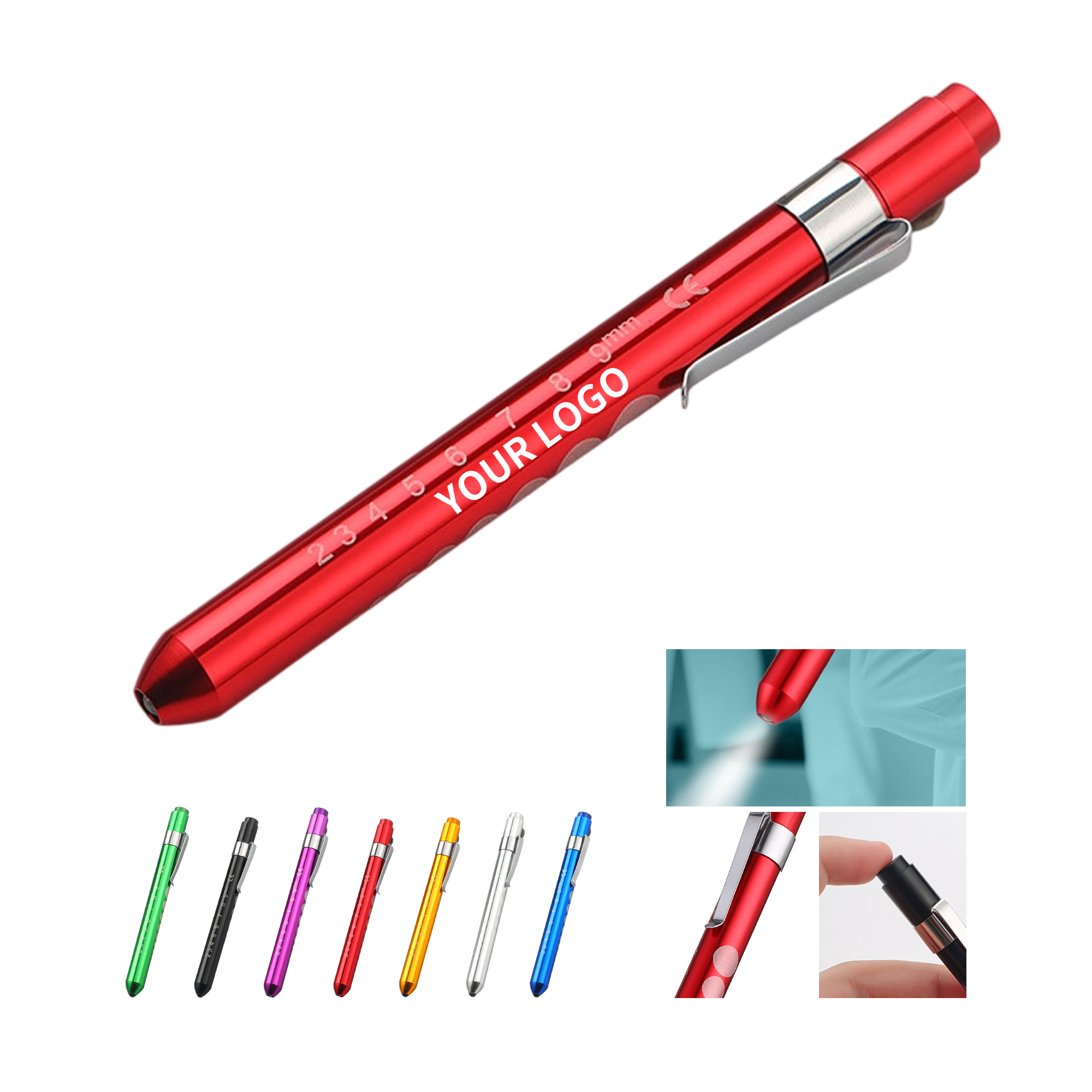 Reusable Medical Pen Light With Pupil Gauge 5.4" 8