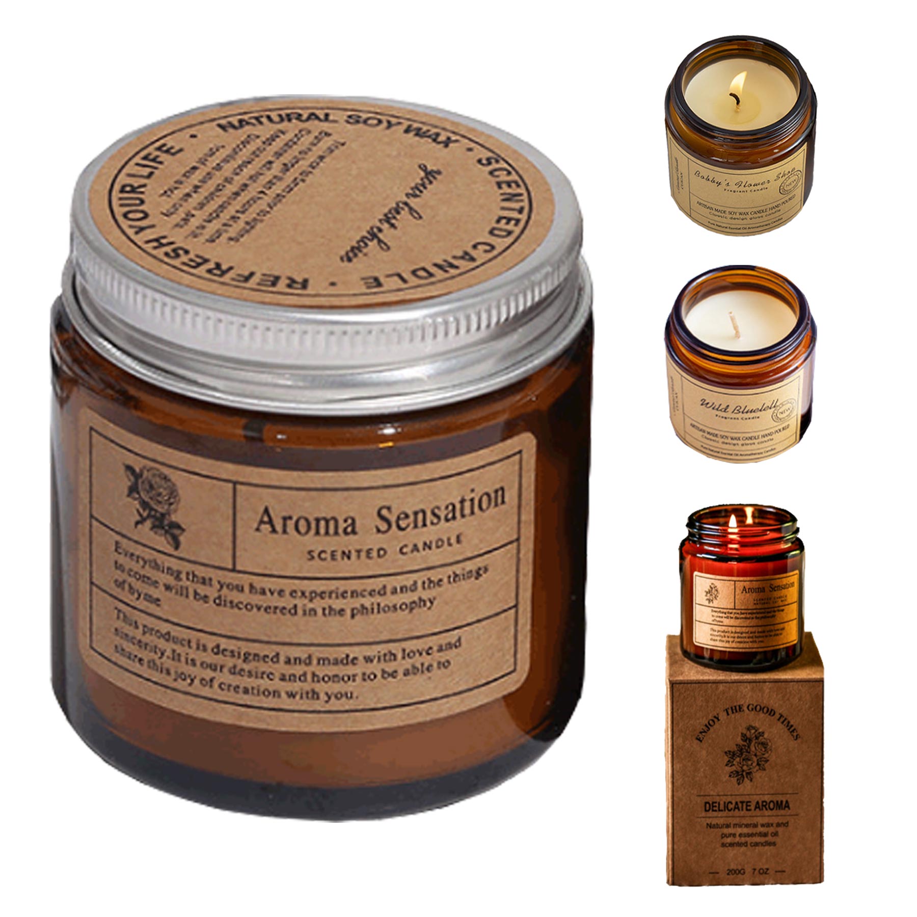 Home Decorative Scented Candle with Lid 1