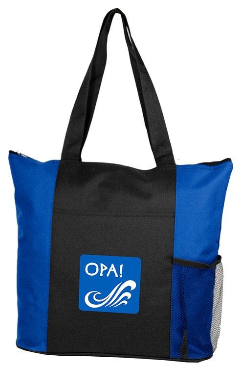 The All Purpose Zippered Tote With Front Pocket and Side Mesh Pocket 1