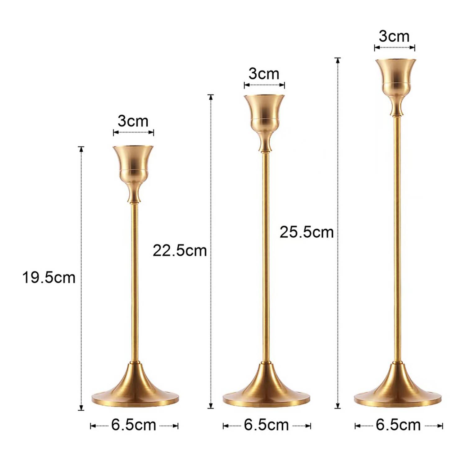 3Pcs/Set Candelabra Candle Holder 1