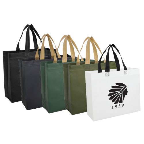 Laminated Non-Woven Tote Bag (13" X 11" X 4") Screen Printed 4