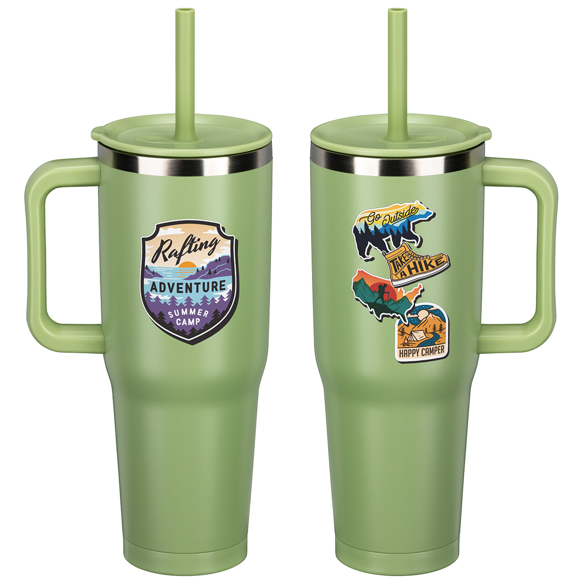 SENSO® Summit 40 oz Insulated Stainless Steel Travel Mug with Press-In Straw Lid 32