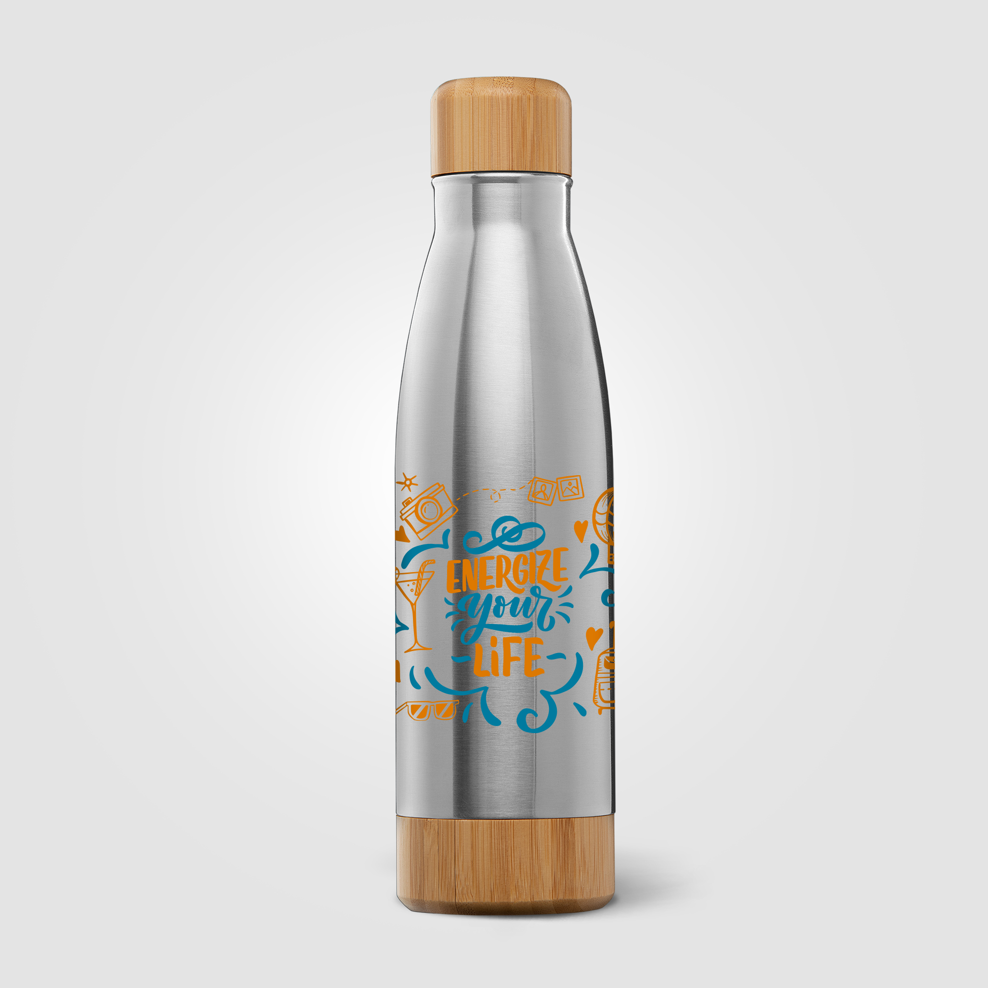 Ibiza Bamboo - 21 oz. Double-Wall Stainless Bottle 20