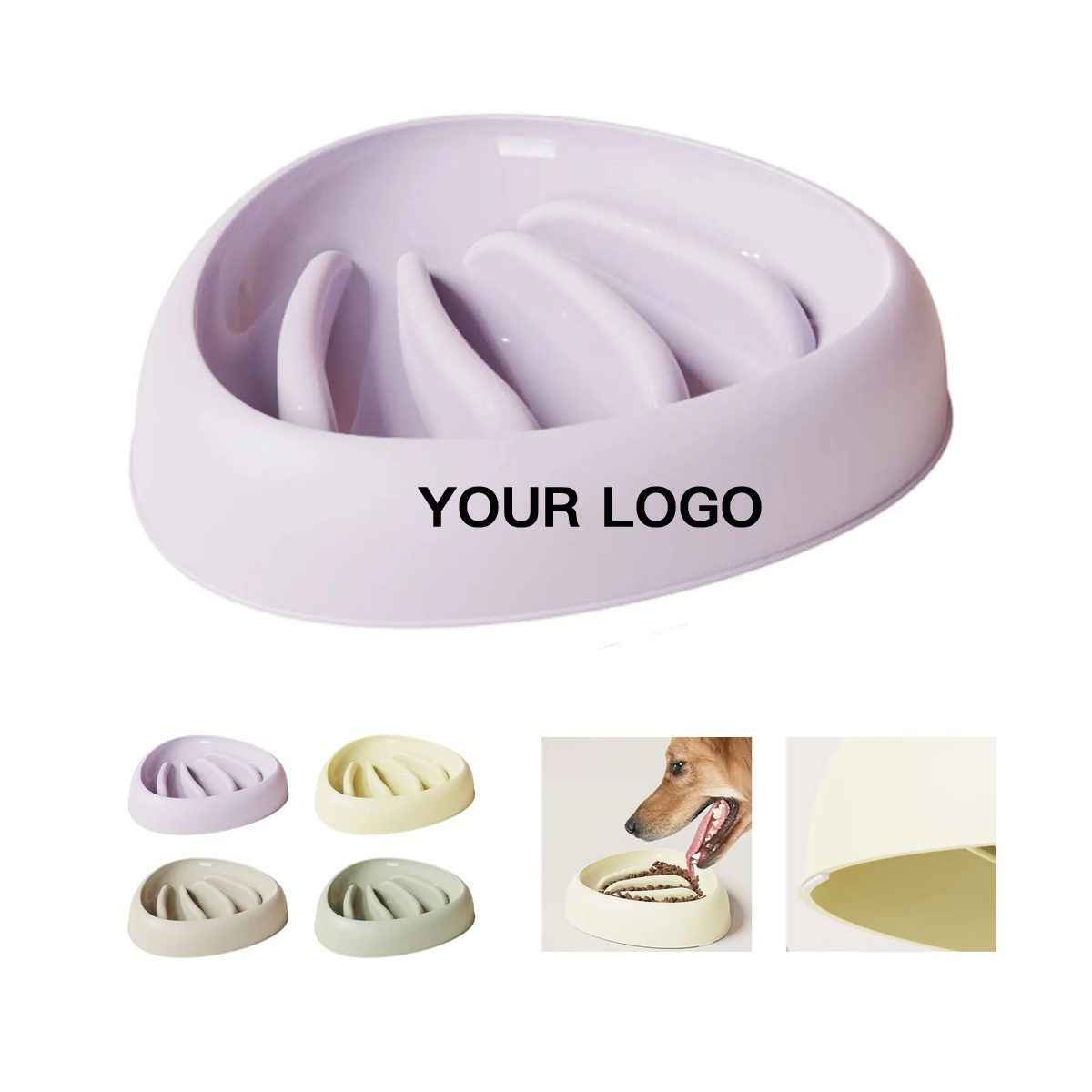 Plastic Pet Bowl with Anti Tip Shell Shaped Design 3