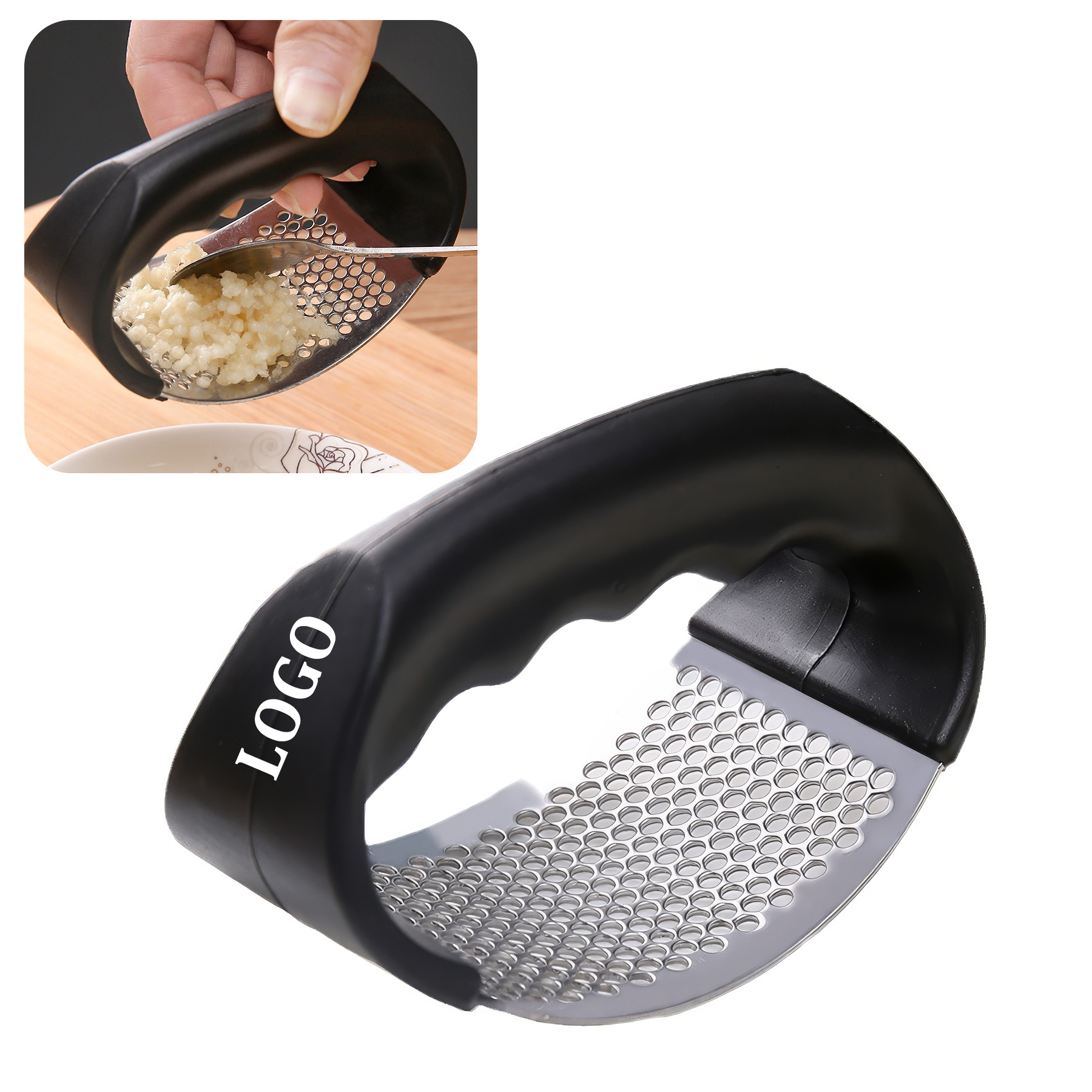 Garlic Press Rocker Heavy Duty Stainless Steel 2
