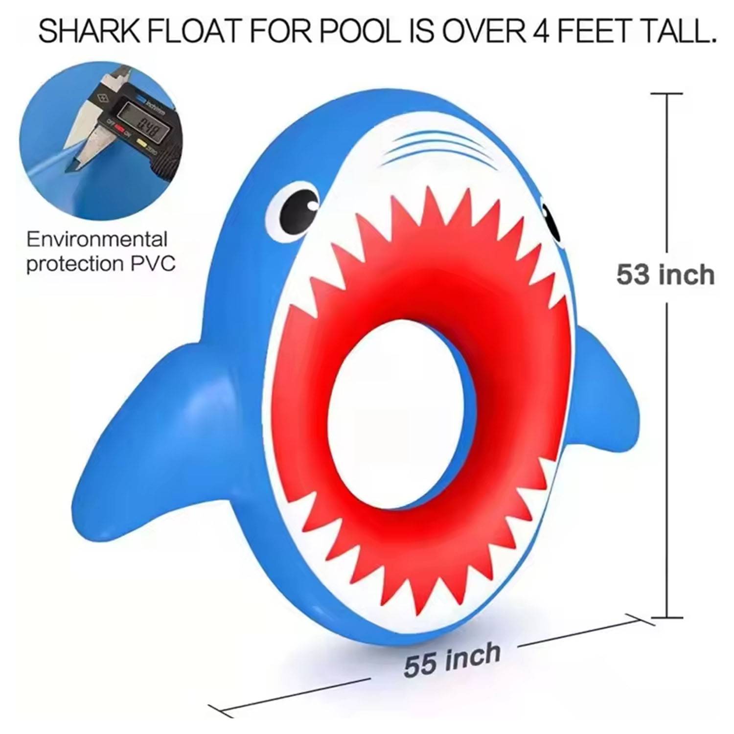 Inflatable Shark Swimming Ring 3