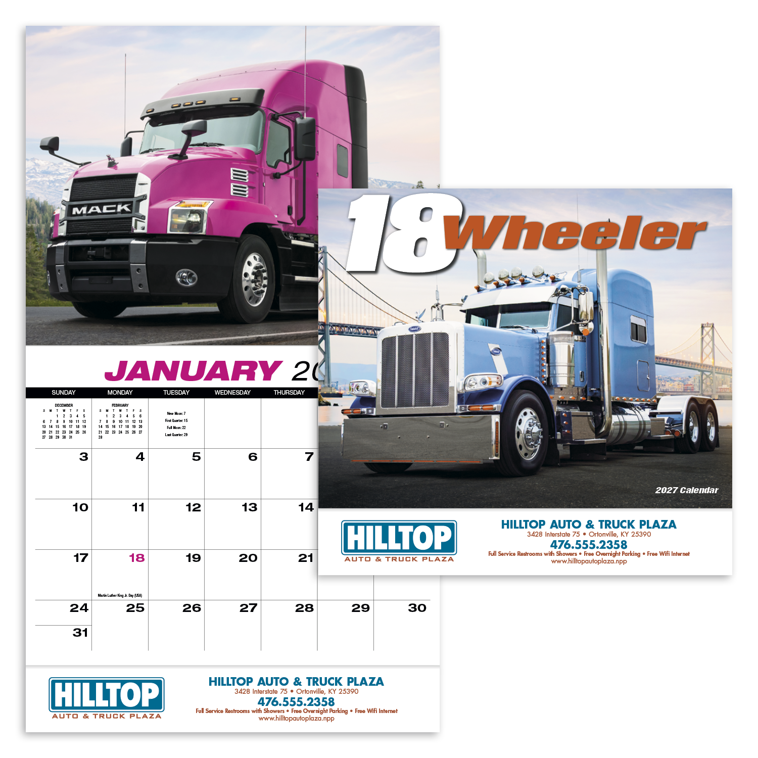 HotLine® Products 18-Wheeler Wall Appointment Calendar - Stapled 51