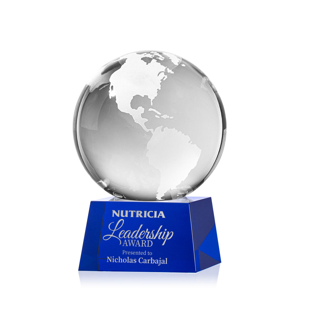 Globe Award on Robson Base - Blue 9