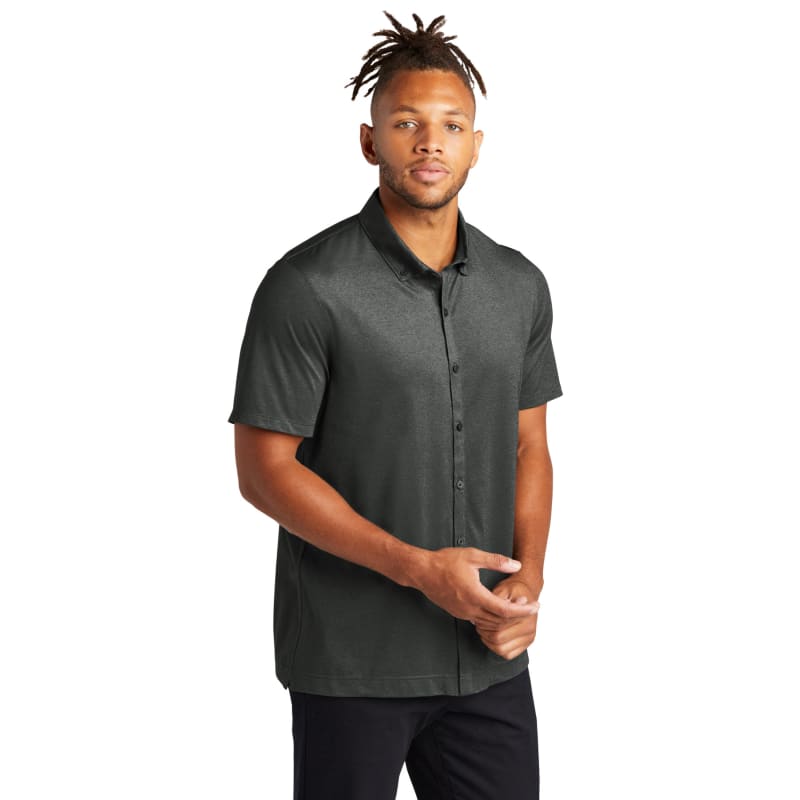 Mercer+Mettle Stretch Pique Full-Button Polo 19
