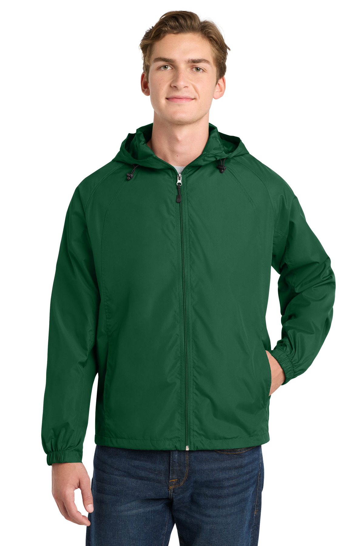 Sport-Tek Hooded Raglan Jacket. JST73 44