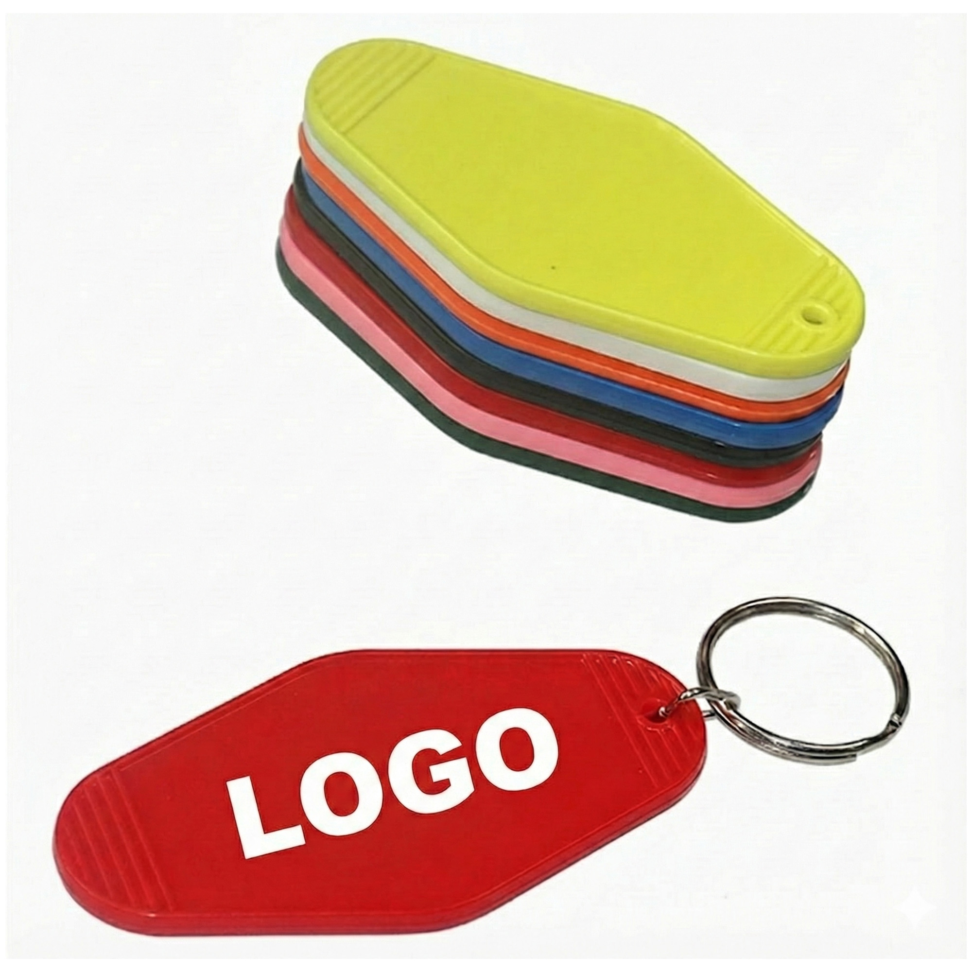 Vintage Motel Style ABS Plastic Key Chain Tag 2