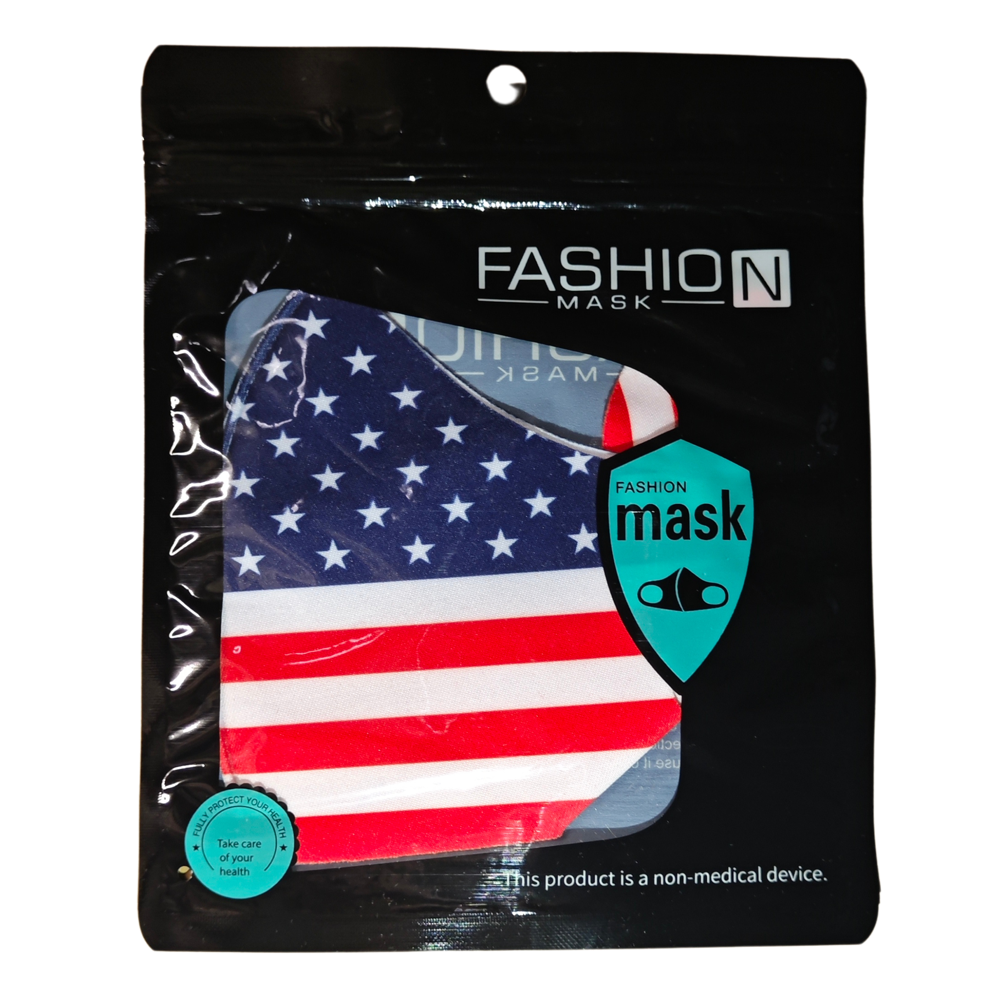 United States Flag Design Face Mask One Layer 2