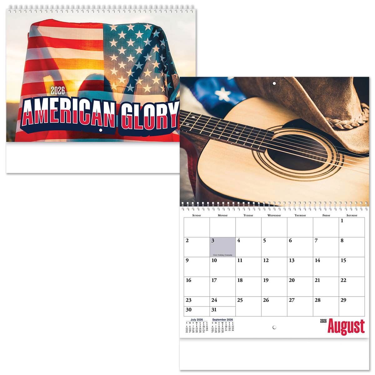 American Glory Spiral Wall Calendar 3