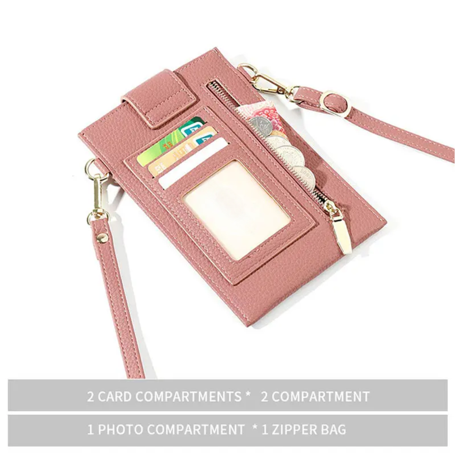 Women'S Small Cross-body Bag Mobile Phone Cellphone Wallet 5