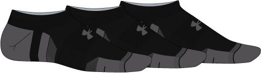 UA Performance Tech Kids' 3-Pack No Show Socks 1