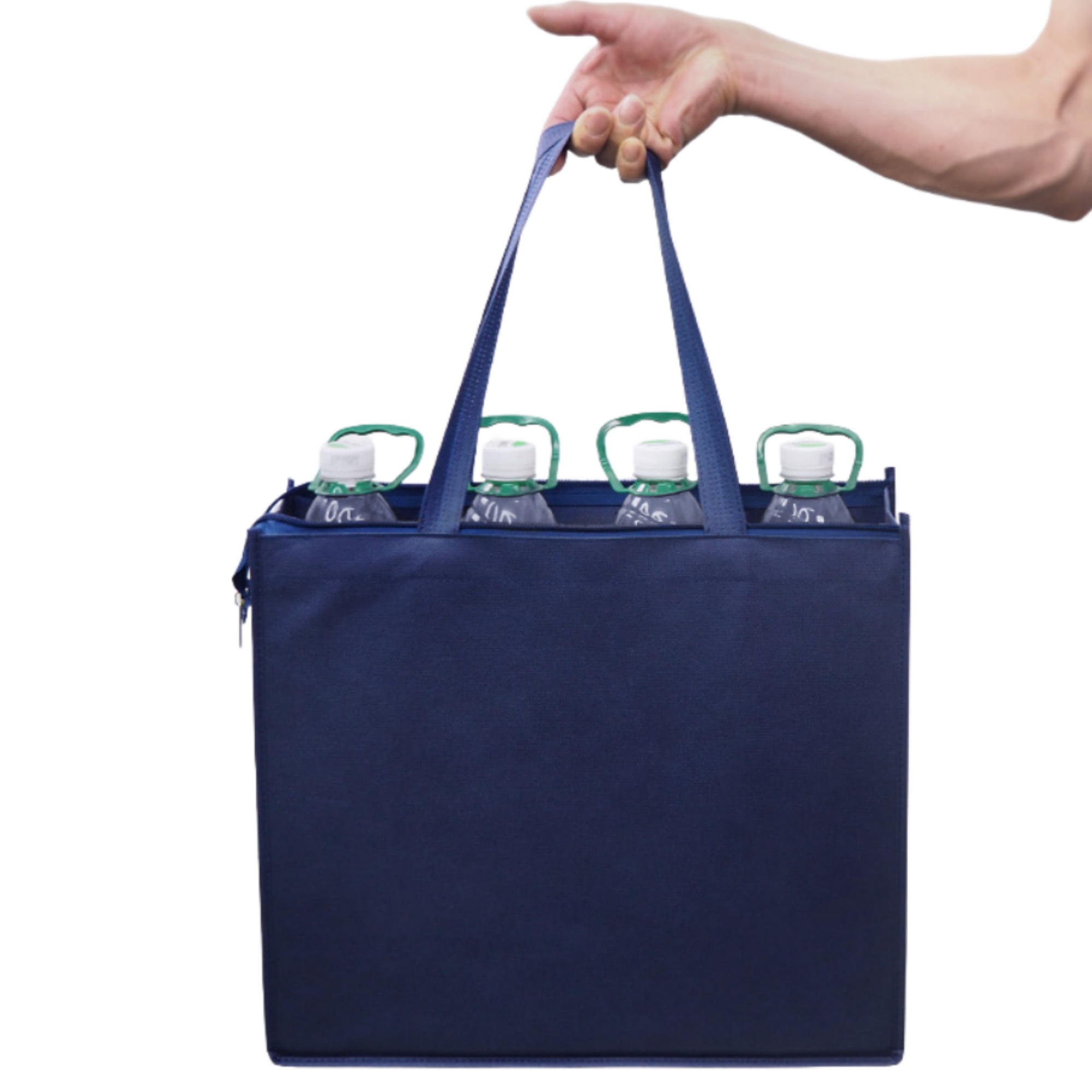 Non-Woven Reusable Grocery Zipper Tote Bags 7