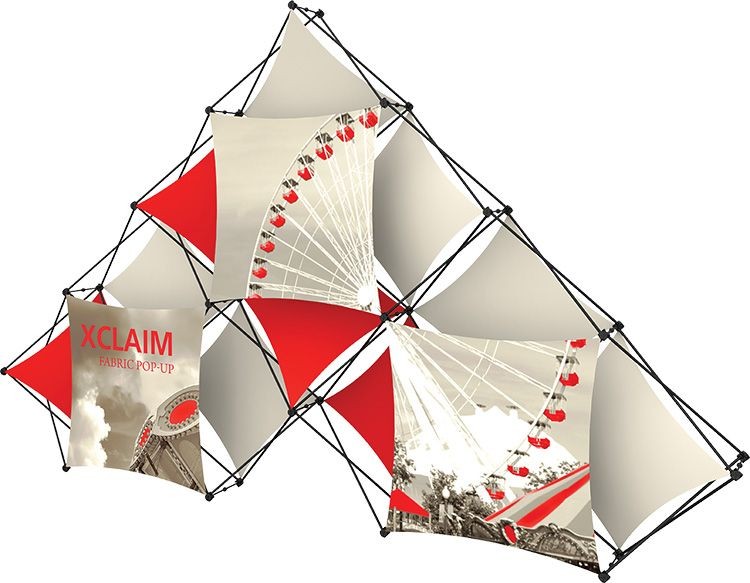 Xclaim 14ft 10 Quad Pyramid Fabric Popup Display Kit 02