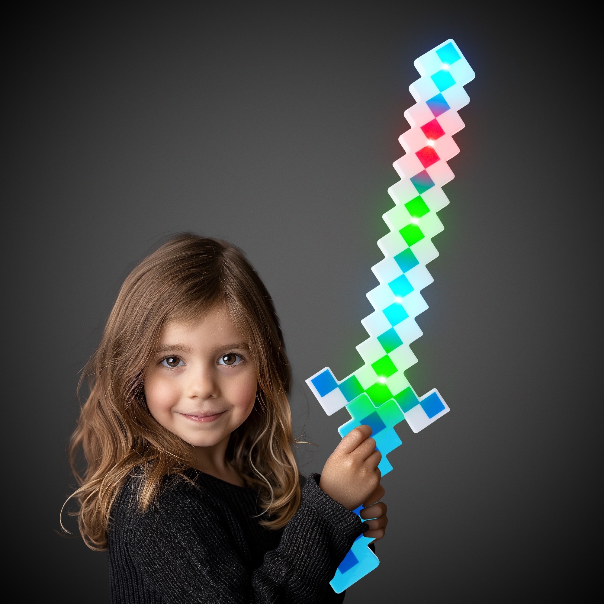 LED Blue Pixel Sword 6