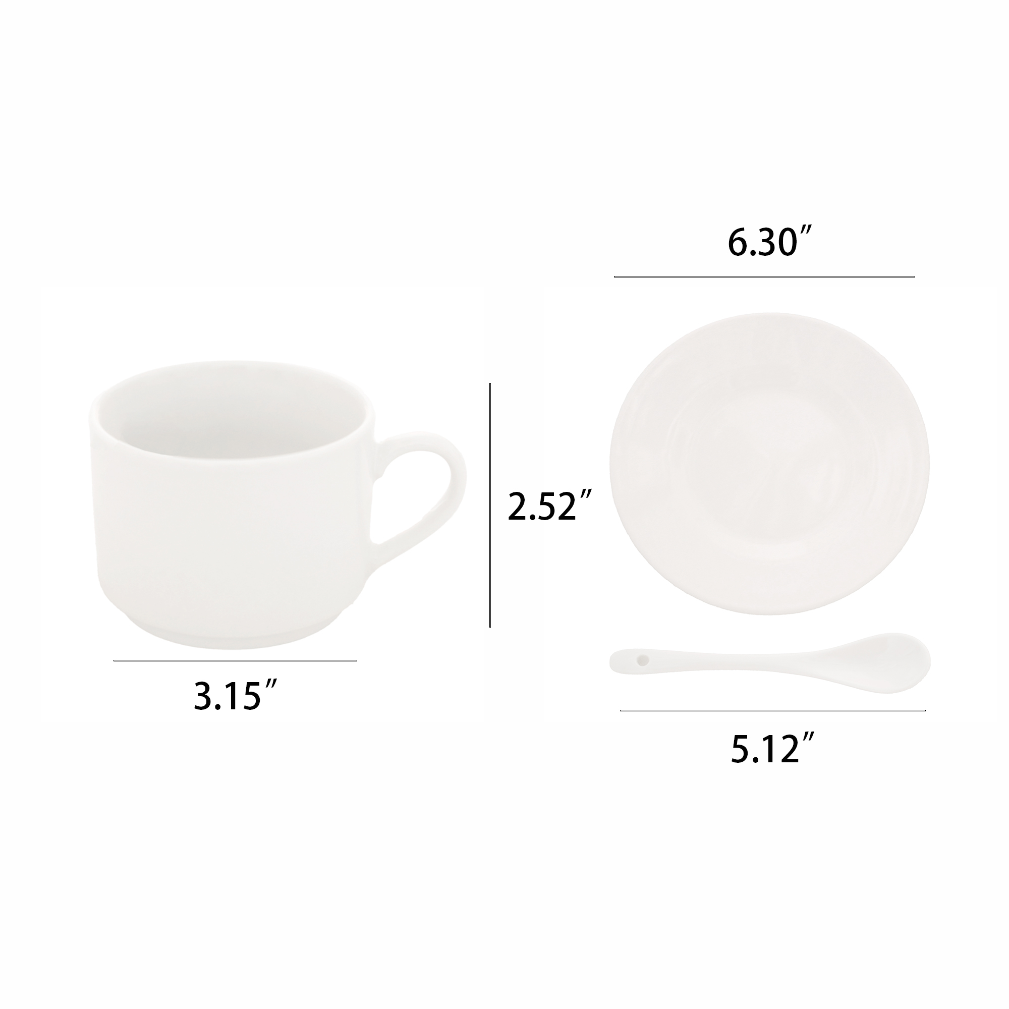 Customizable Ceramic Coffee Cup Set MOQ 10pcs 5