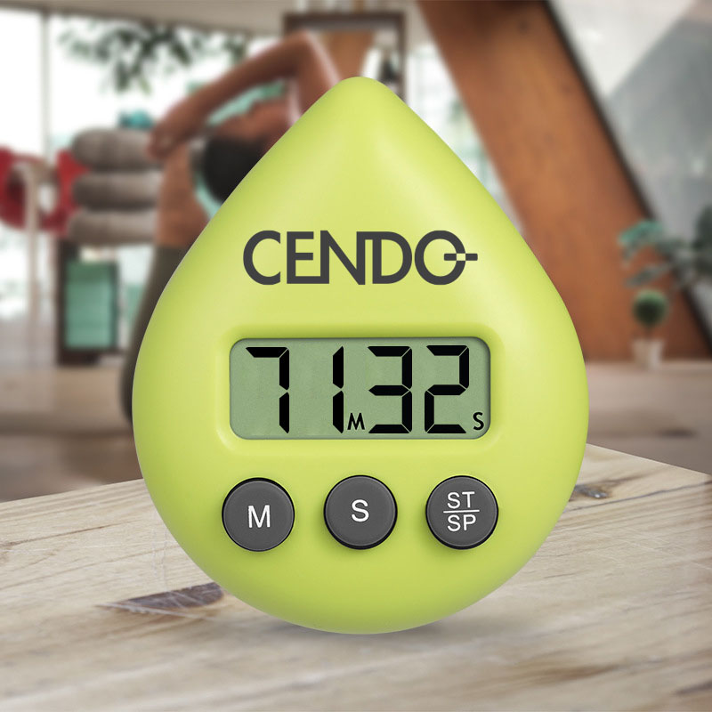 Digital Timer in Water Drop Shape With Easy Button and Built In Suction Cup 5