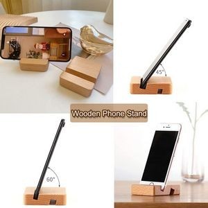 Elegant Wooden Phone And Tablet Stand For Hands Free Viewing And Charging 3
