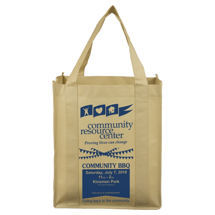 13"W x 15"H x 10"Gusset -"SUPER MEGA" Grocery Shopping Tote Bag 18
