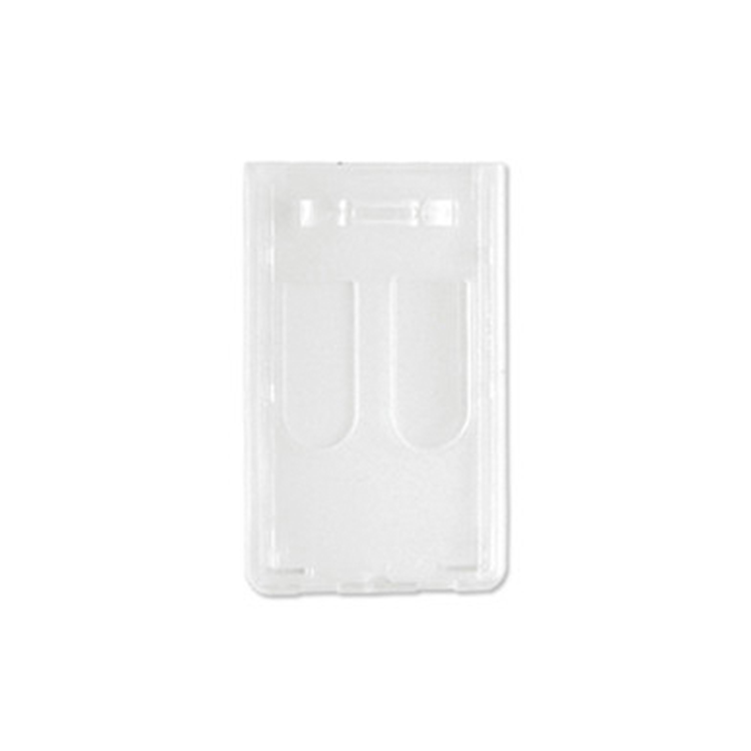 Vertical Top Load Frosted Molded Polycarbonate 2-Card Dispenser 1