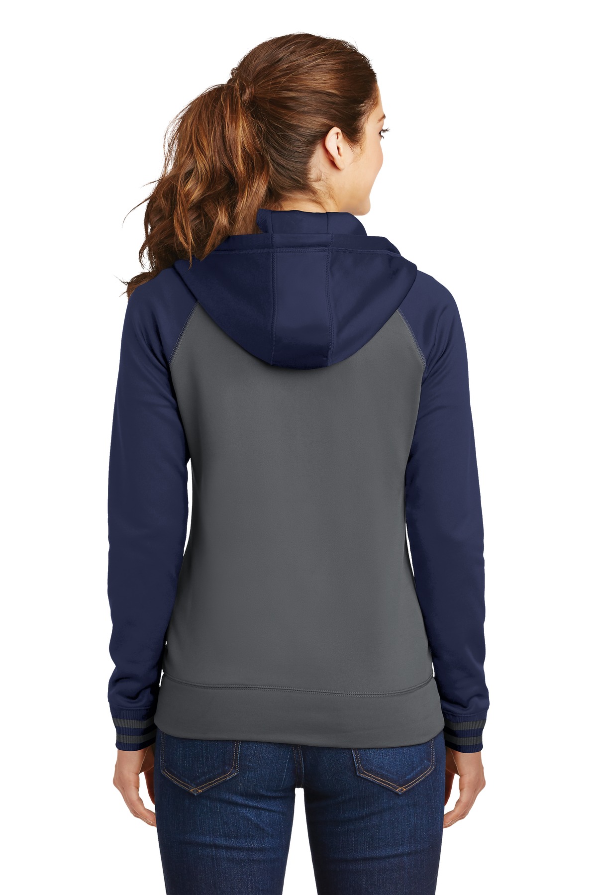 Sport-Tek Women's Sport-Wick Varsity Fleece Full-Zip Hooded Jacket. LST236 14