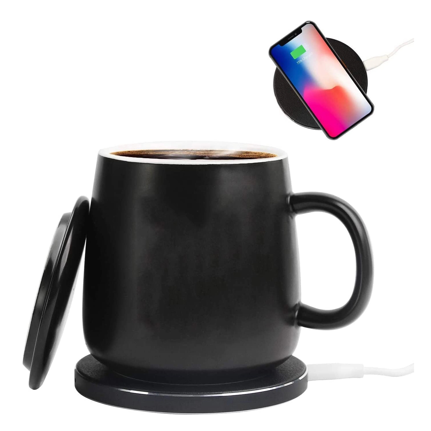 2 in 1 Smart Coffee Mug Warmer with Wireless Charger 11