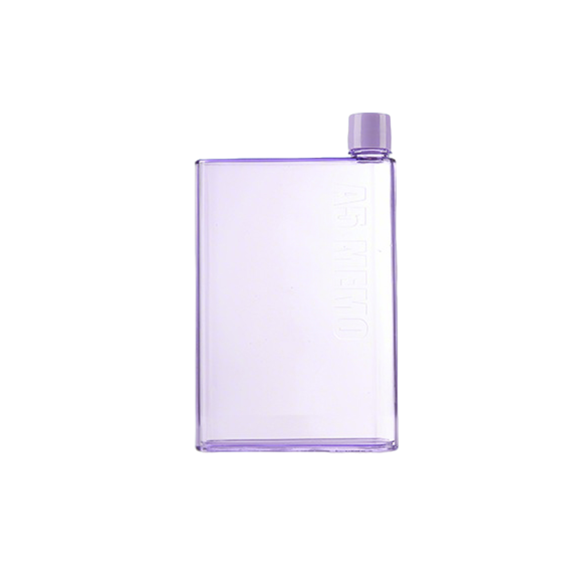 A5 Flat Plastic Transparent Water Bottle Slim Profile 8