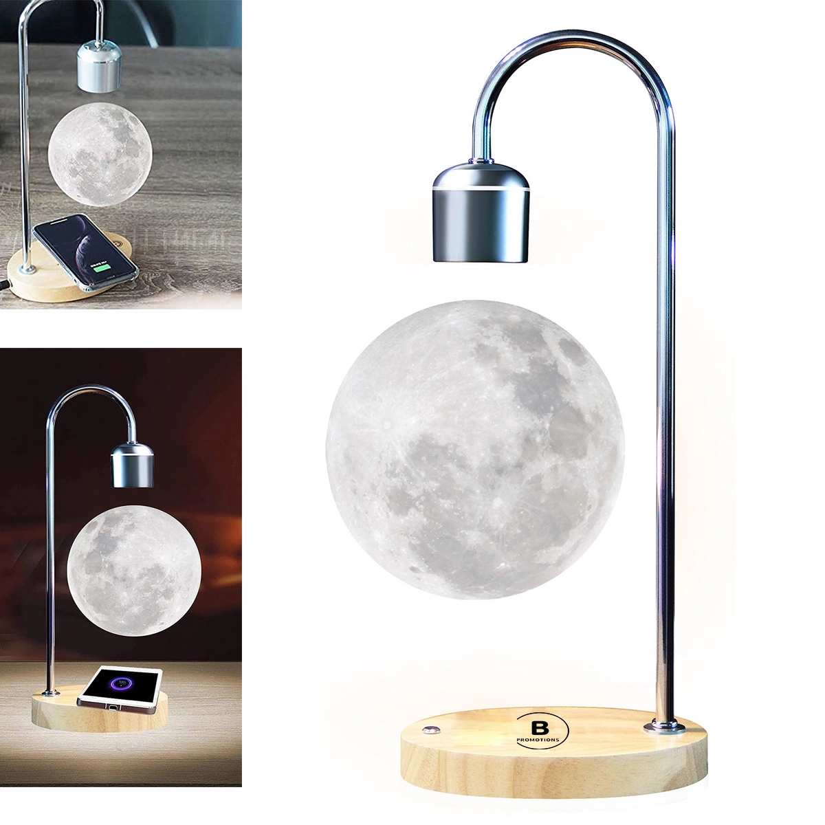 Levitating Floating Moon Lamp with Wireless Charger 1