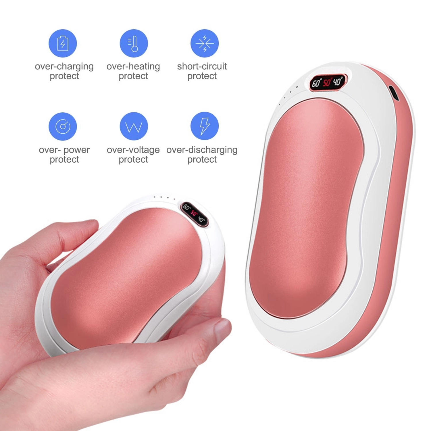 Usb Hand Warmer Reusable 10000Mah Powerbank 2