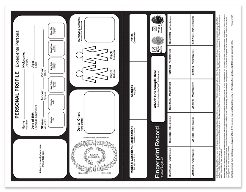 CHILD ID SAFETY KIT - Children 2 4