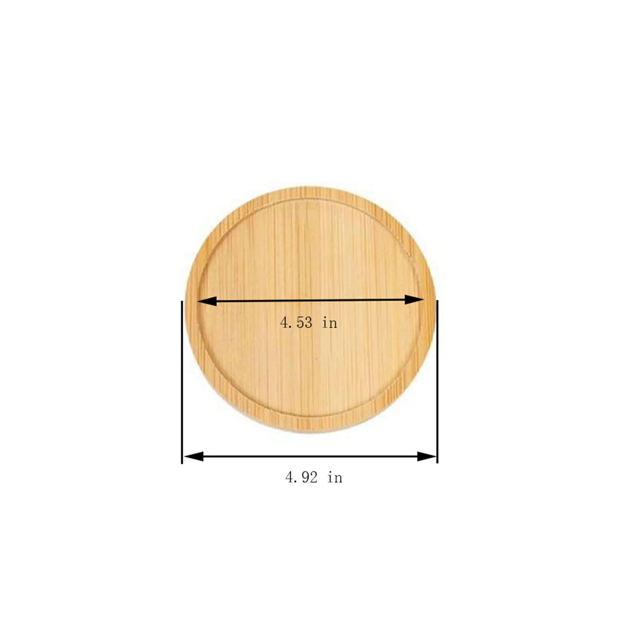 Bamboo Saucer Tray for Plants - Leakproof 3