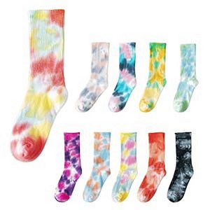 Tie Dye Color Mid Tube Socks 3