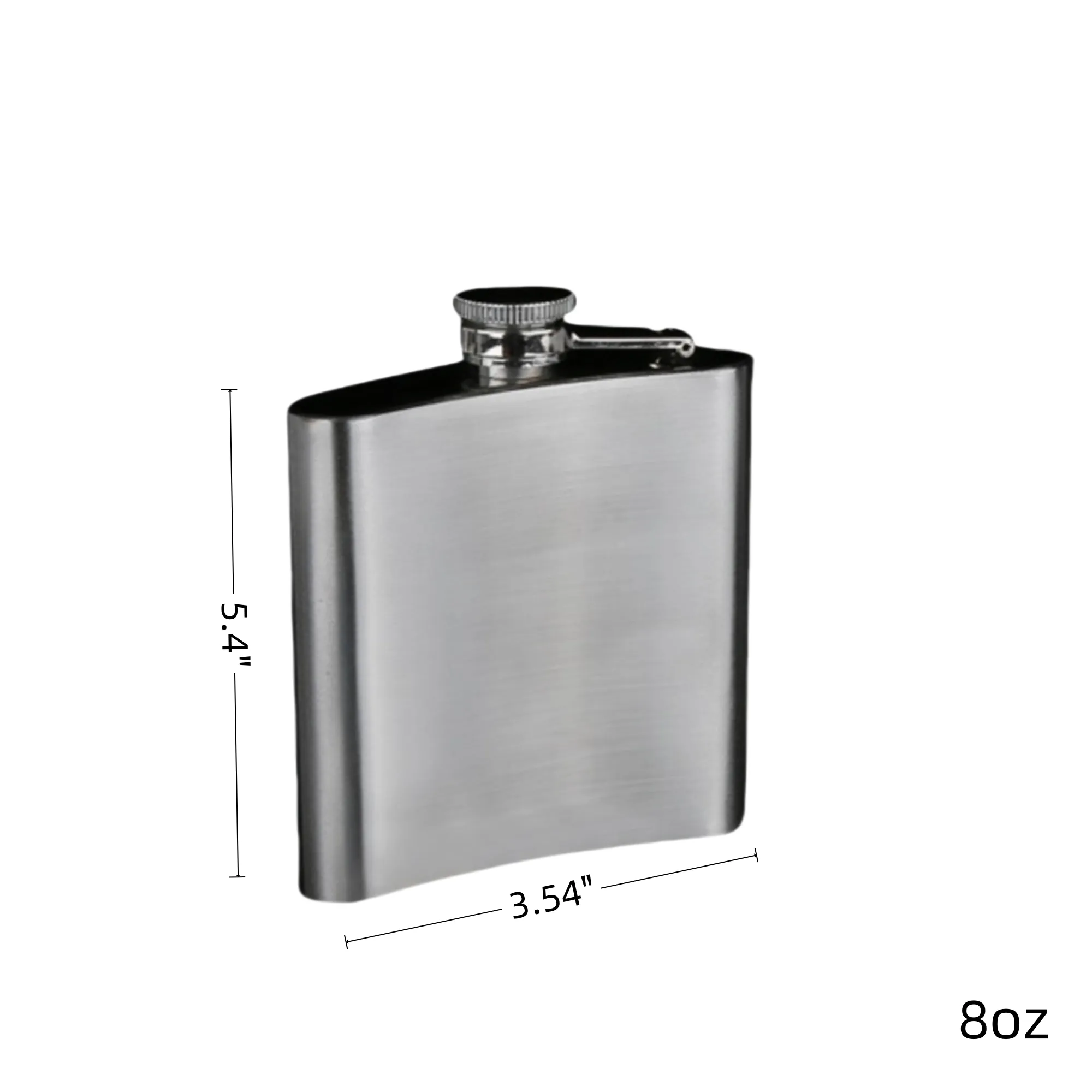 8oz Premium Portable Stainless Steel Flask, custom water bottle with logo imprint 3