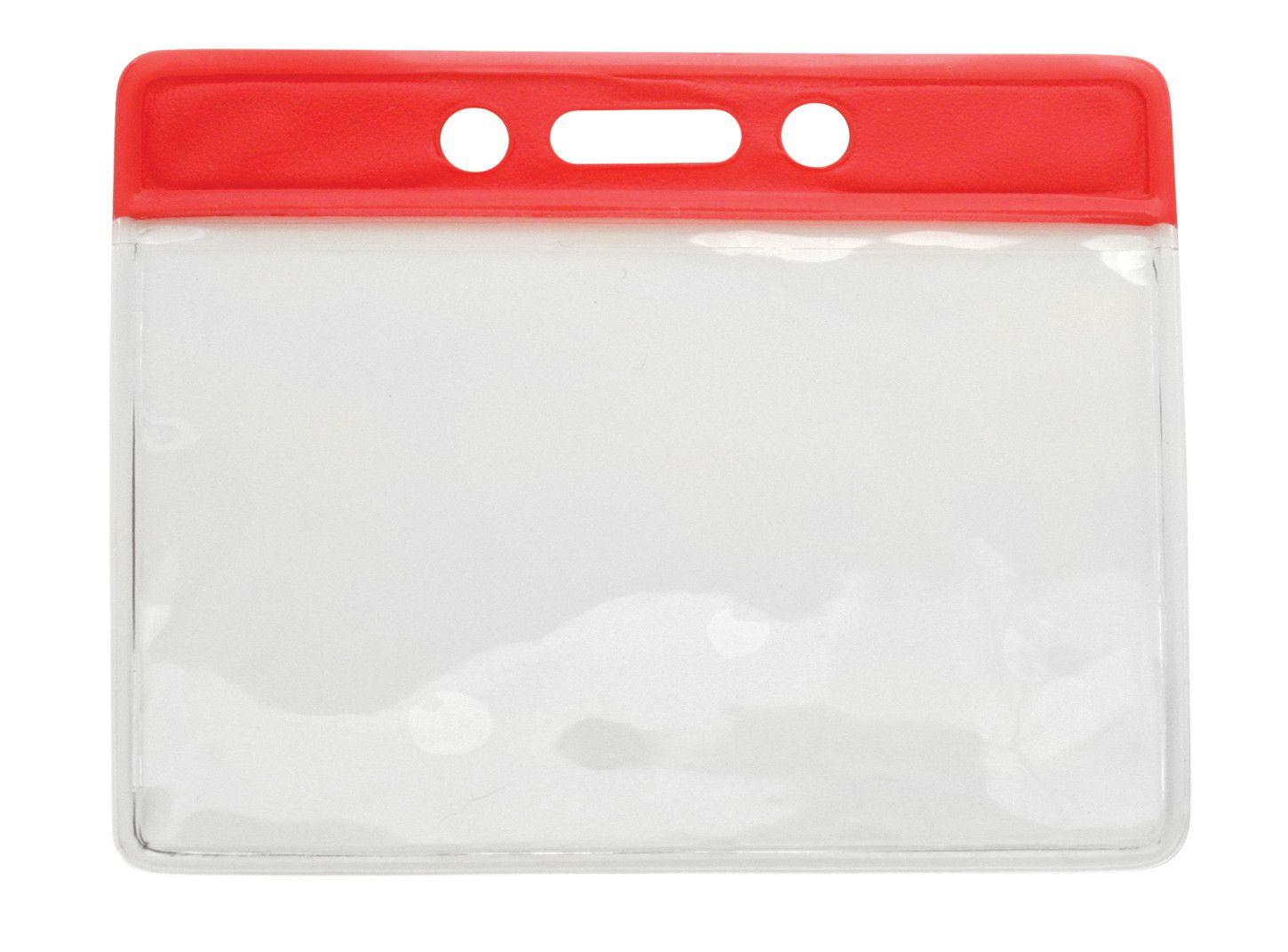 Vinyl Horizontal Top Load Badge Holder(3.69"x 3.25")(Red) 2