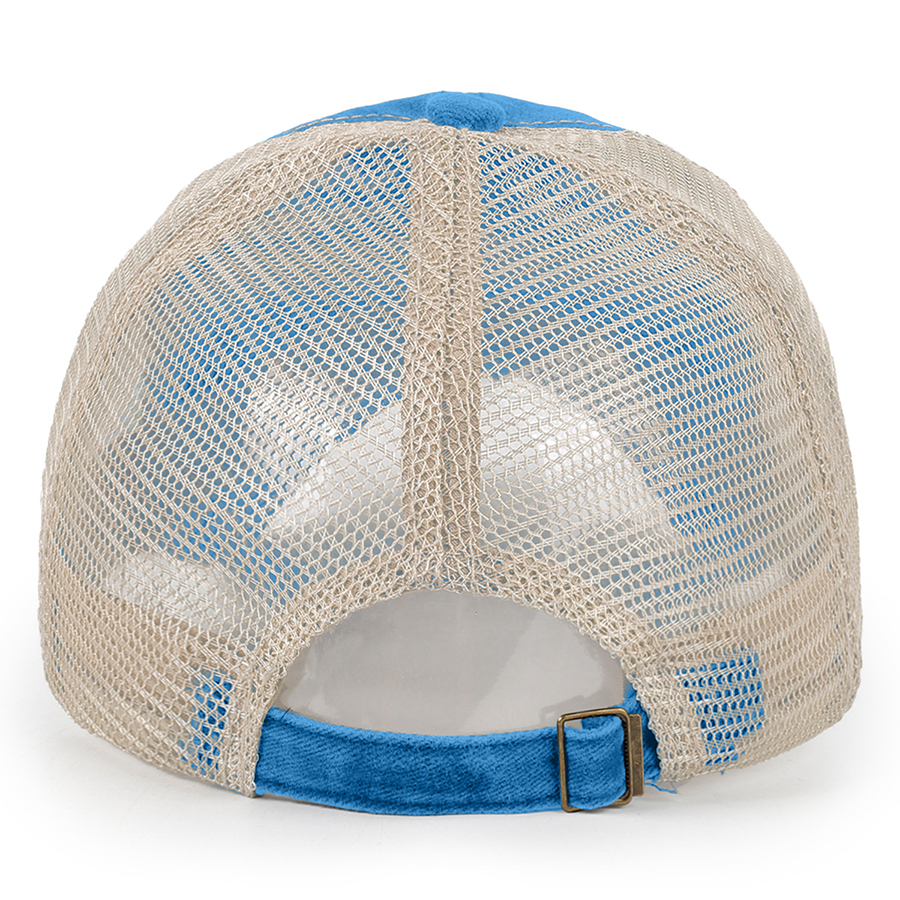 Stock 2-Tone Washed Cotton 6-Panel Trucker Cap 36