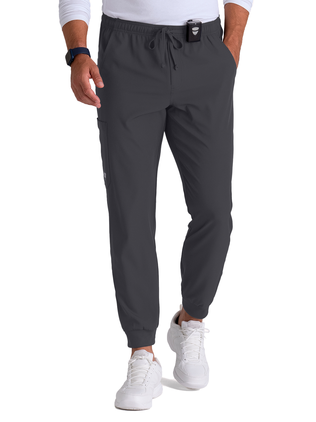 Skechers - Men's Three-Pocket Drawcord and Zip-Fly Structure Jogger Scrub Pant