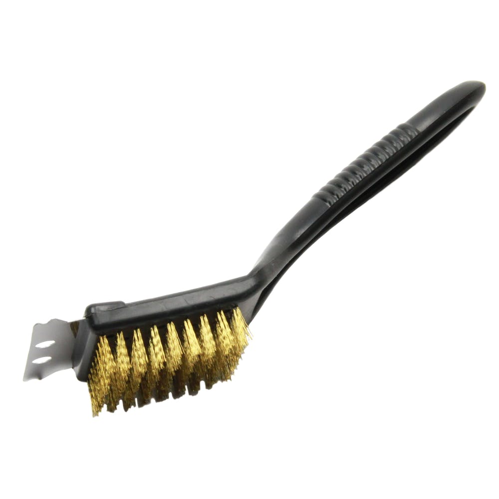 Steel Bristle Grill Brushes - Plastic Handle 8" 2